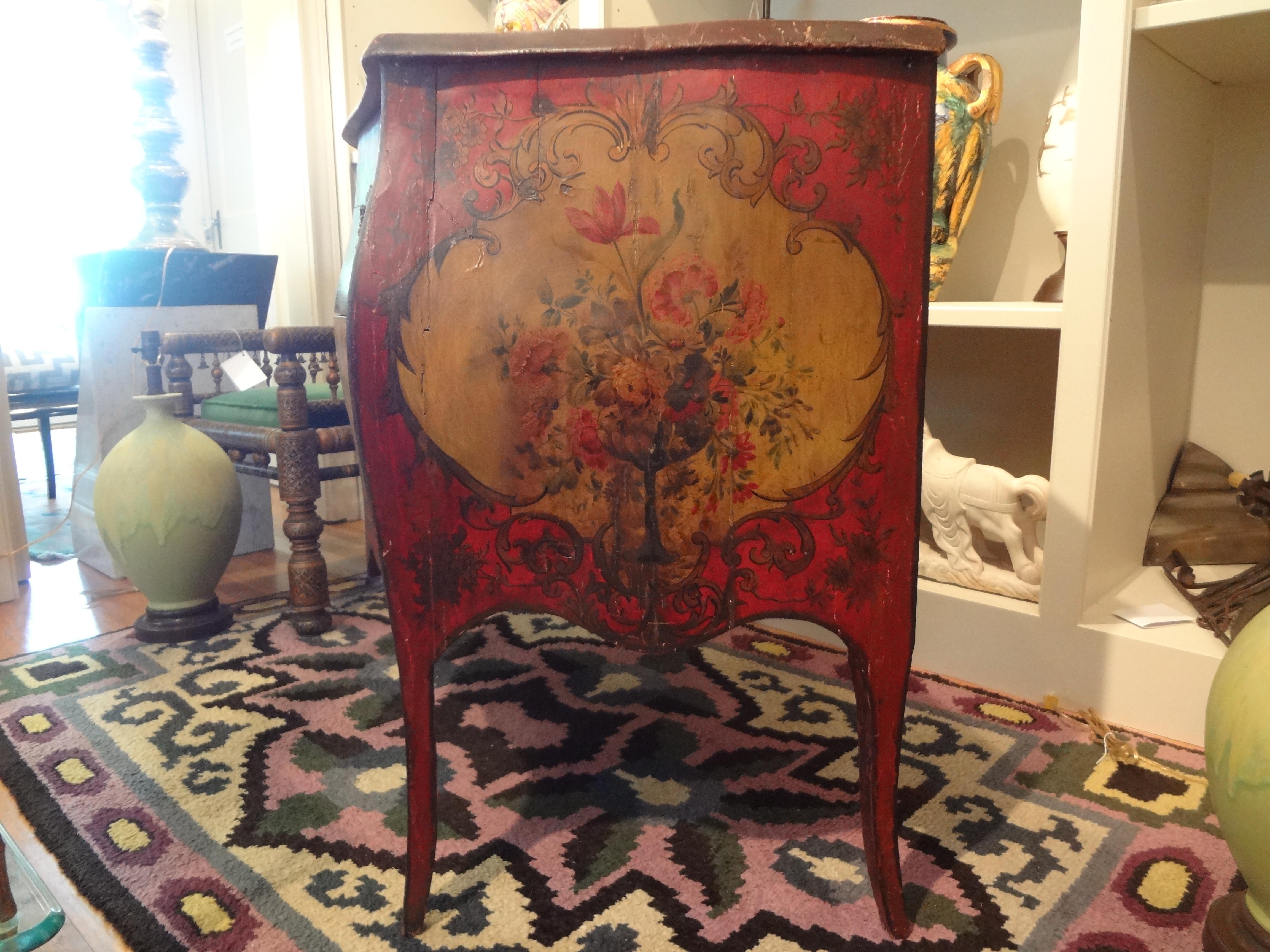19th Century Venetian Painted Commode Or Chest For Sale 1