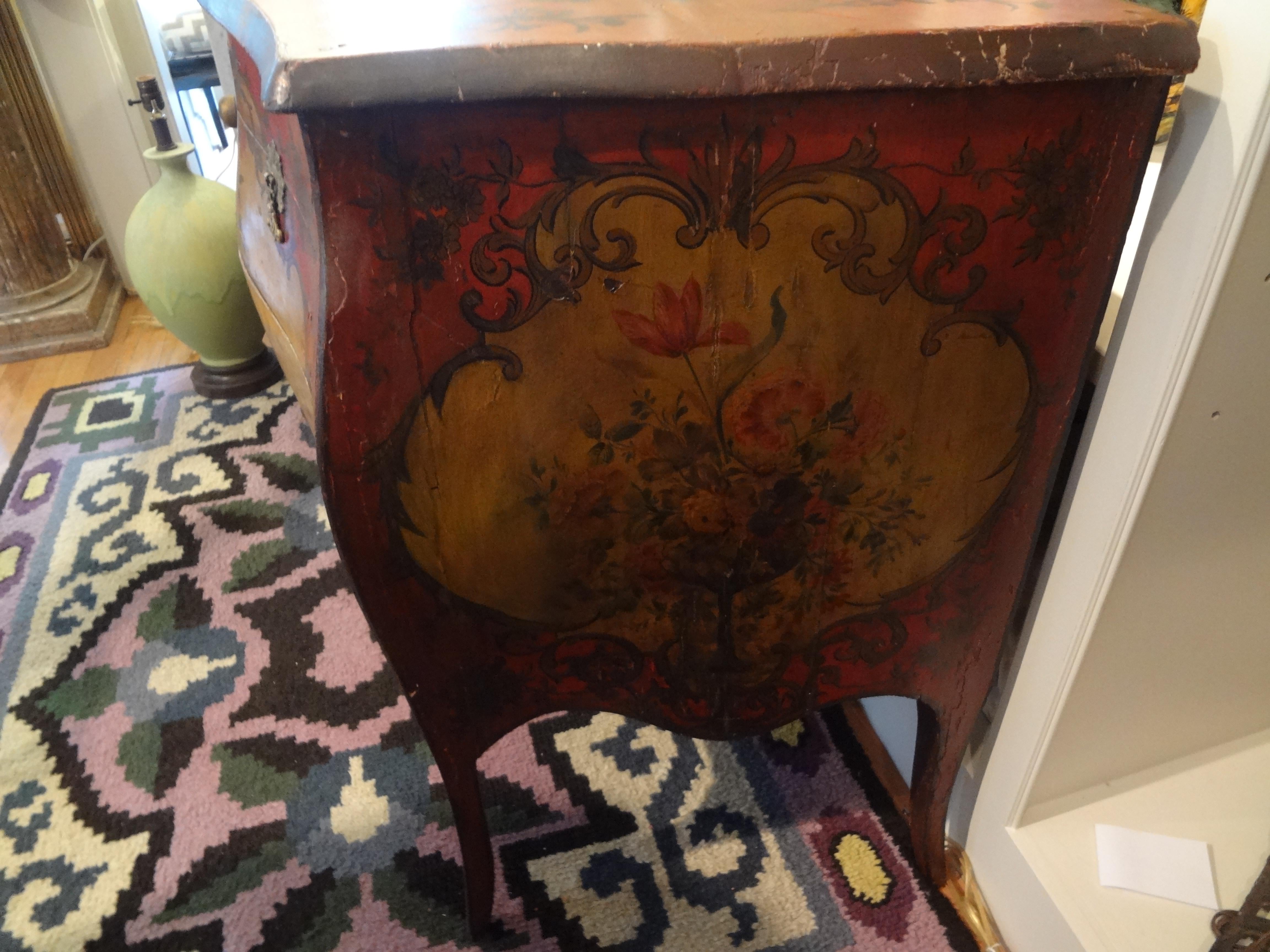19th Century Venetian Painted Commode Or Chest For Sale 3
