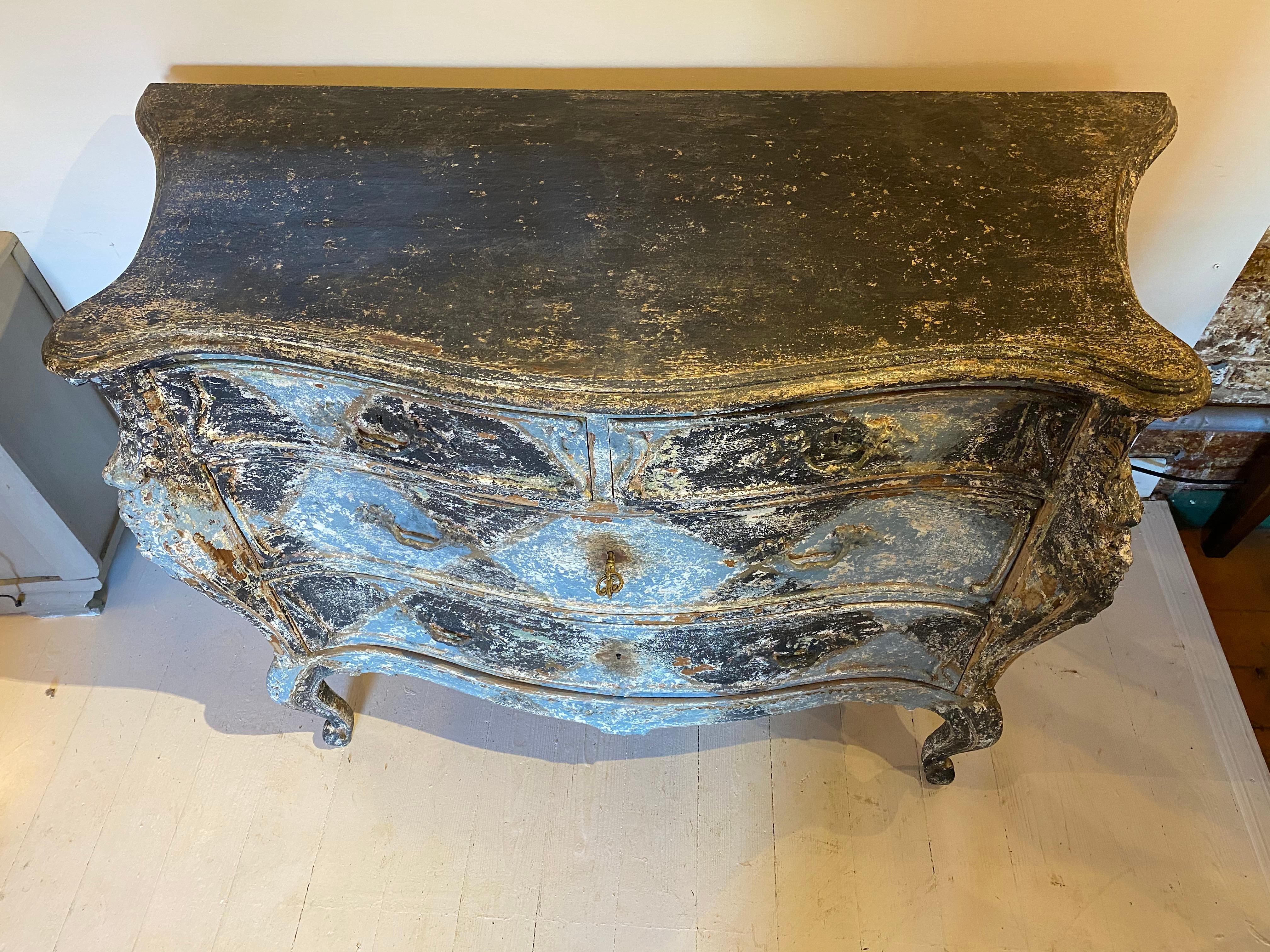 A beautiful 19th century style Venetian commode chest with later painted decoration.