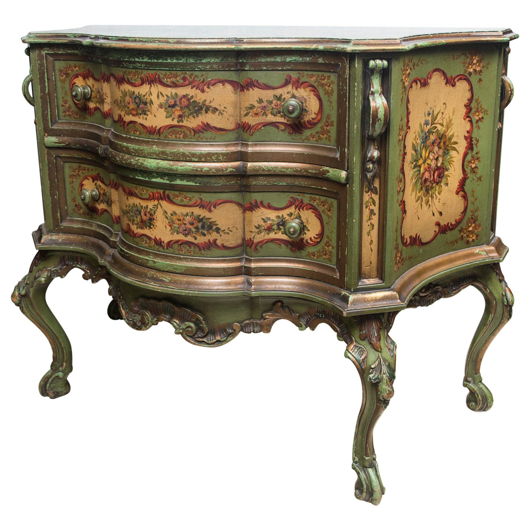 19th Century Venetian Painted  Commode For Sale