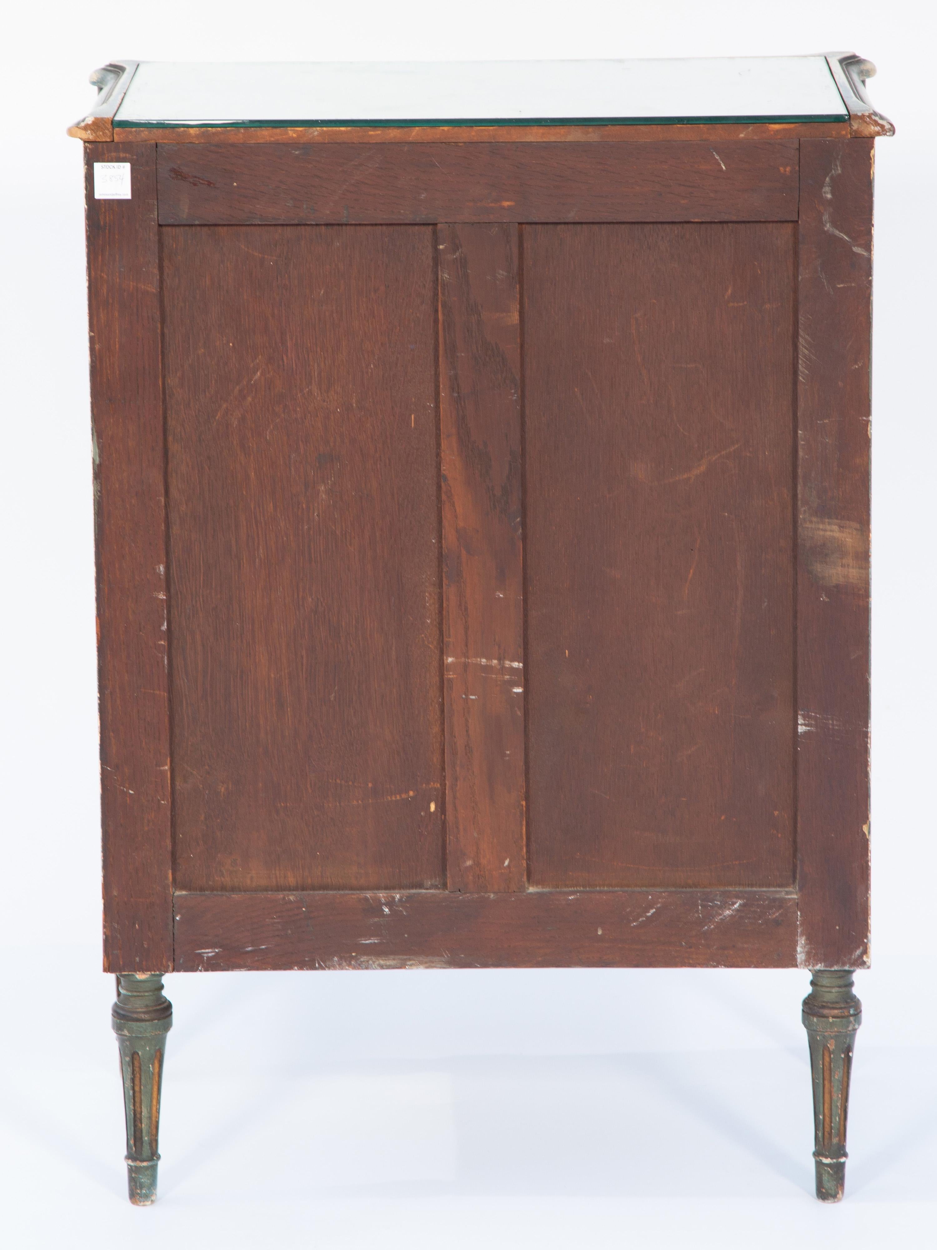 19th Century Venetian Painted Hall Chest with Mirrored Top For Sale 2