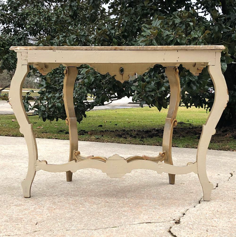 19th Century Venetian Painted Marble-Top Console 3
