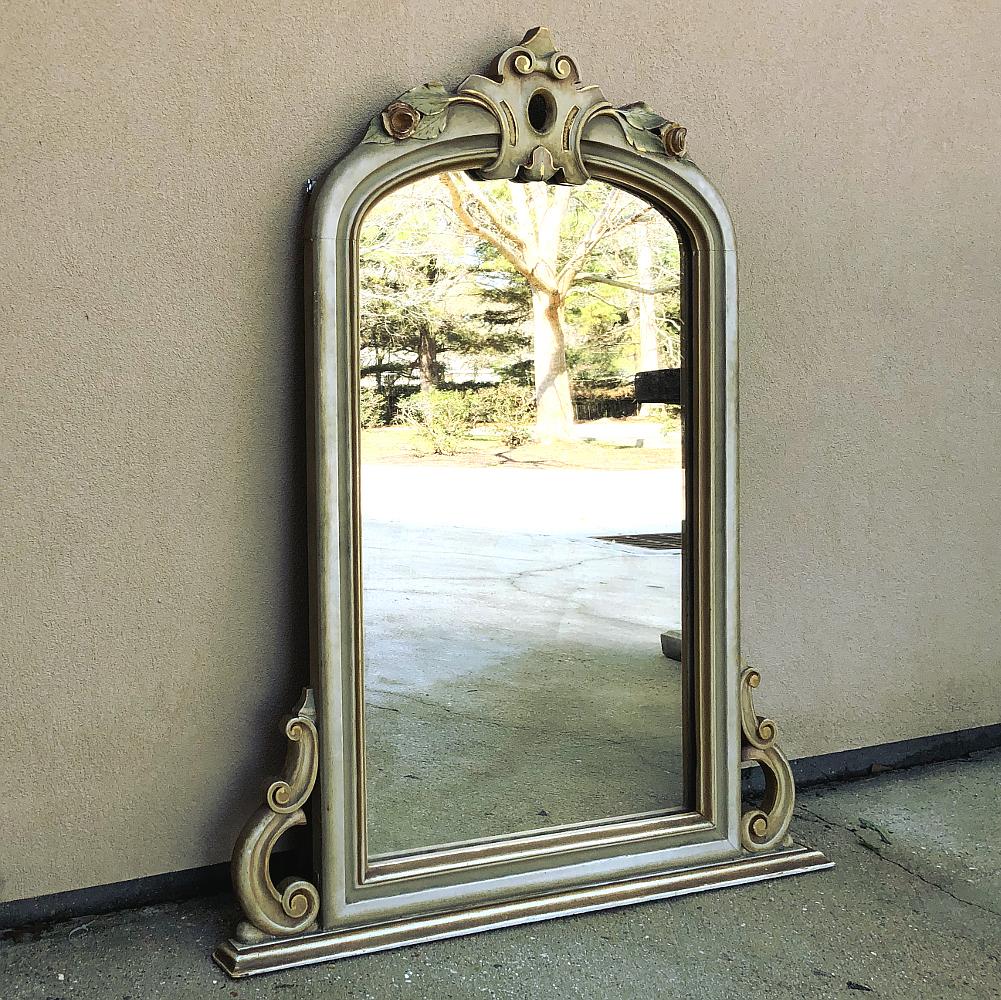 Hand-Painted 19th Century Venetian Painted Mirror For Sale