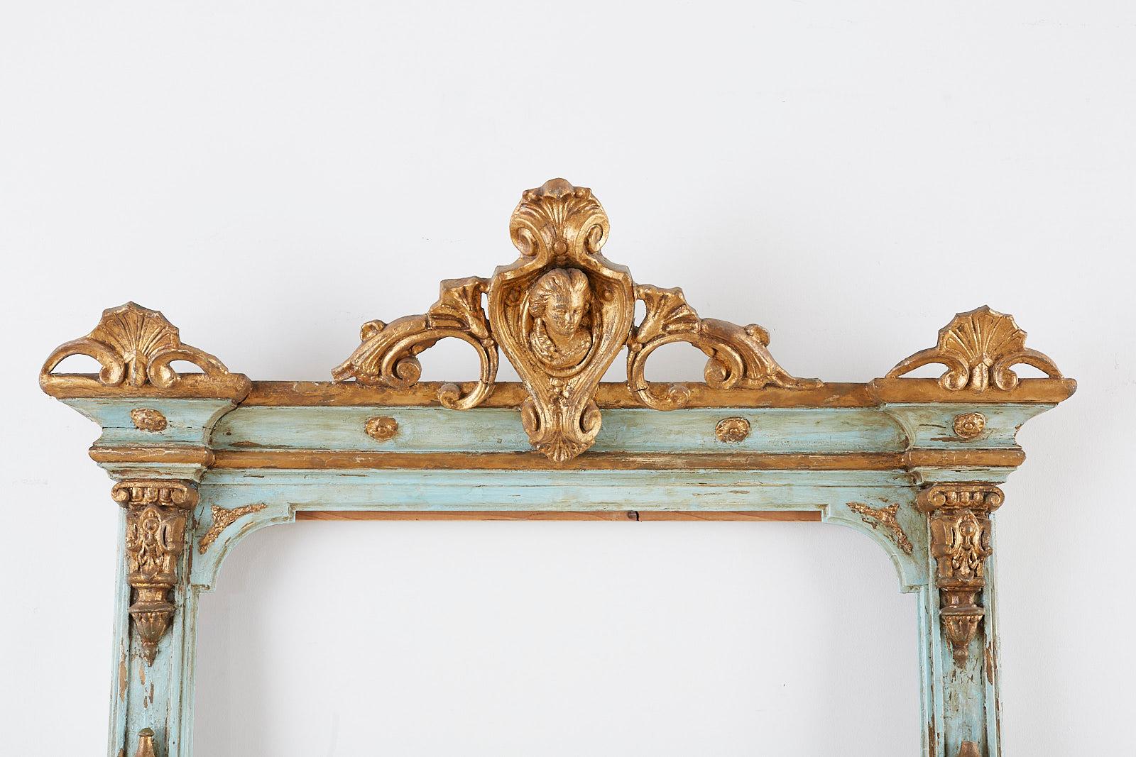 Rococo 19th Century Venetian Painted Mirror Frame or Picture Frame