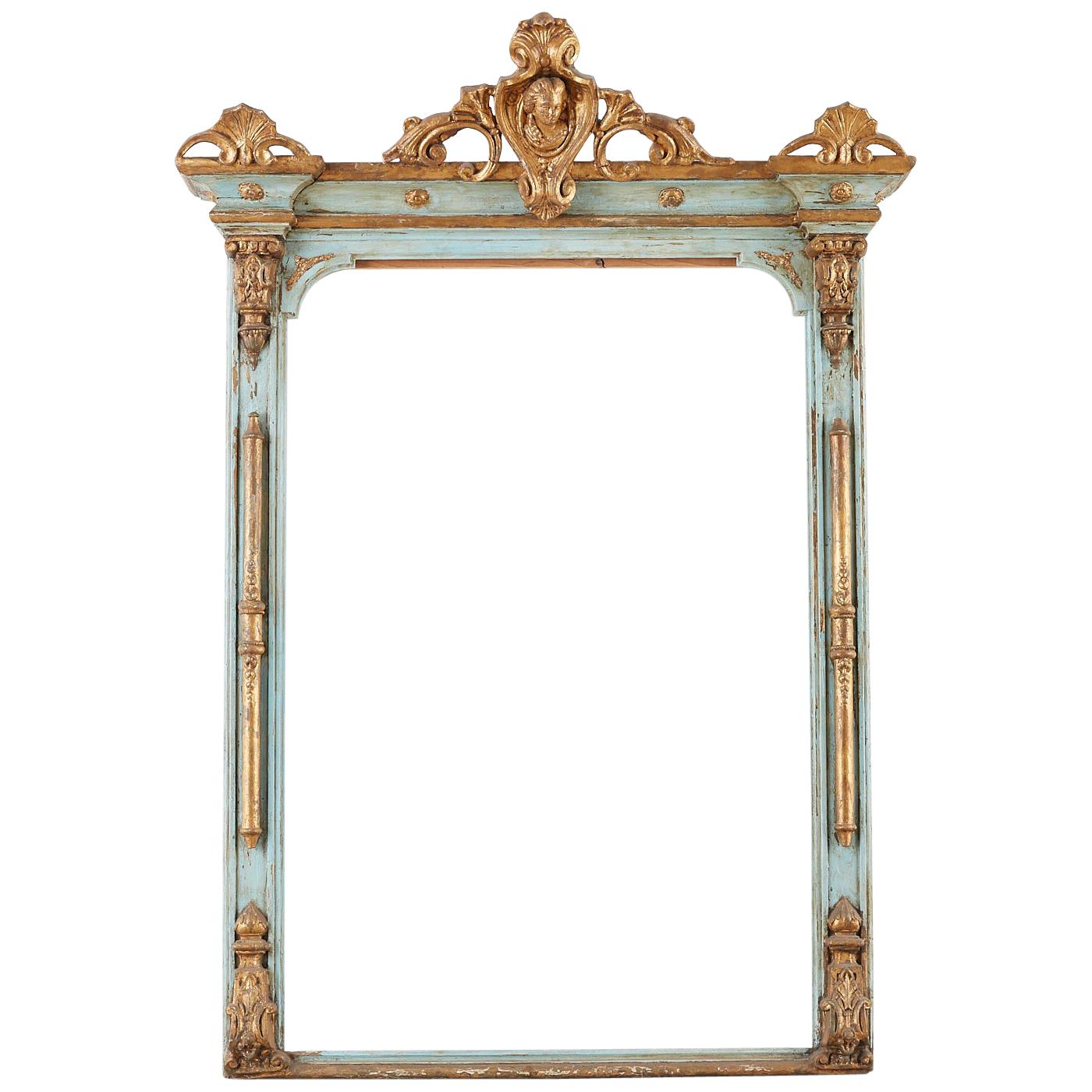 19th Century Venetian Painted Mirror Frame or Picture Frame