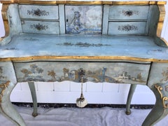 19th Century Venetian Painted Writing Desk