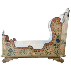 19th Century Venetian Polychromed Daybed Chaise Longue