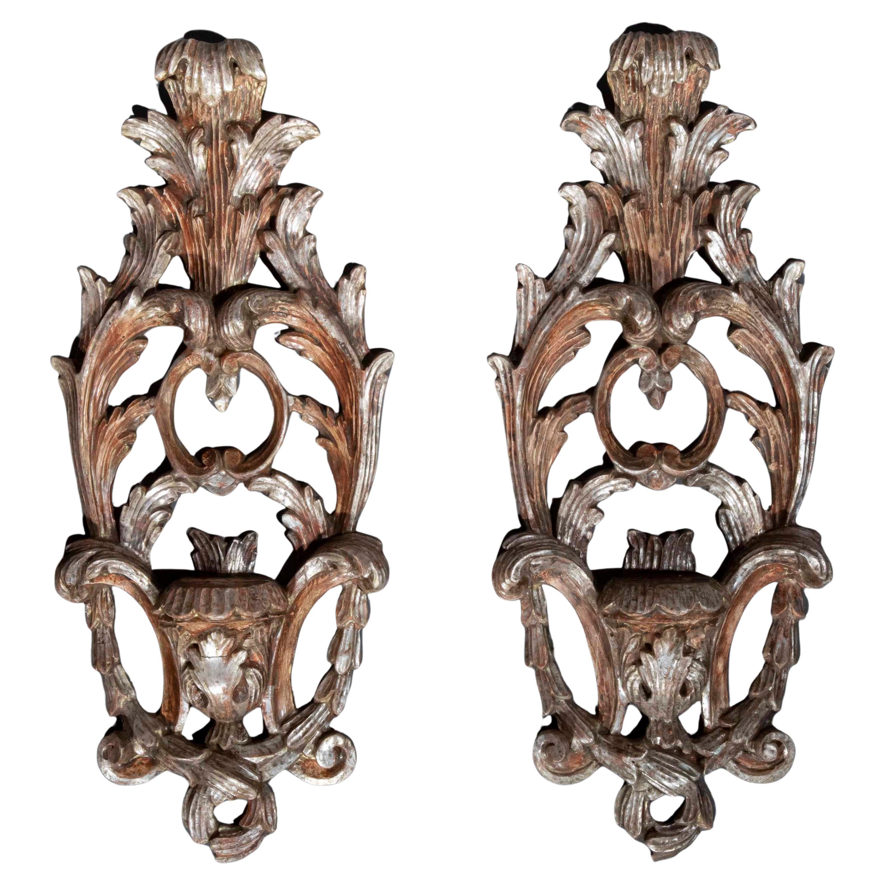 Appliques argentate veneziane del XIX secolo in vendita