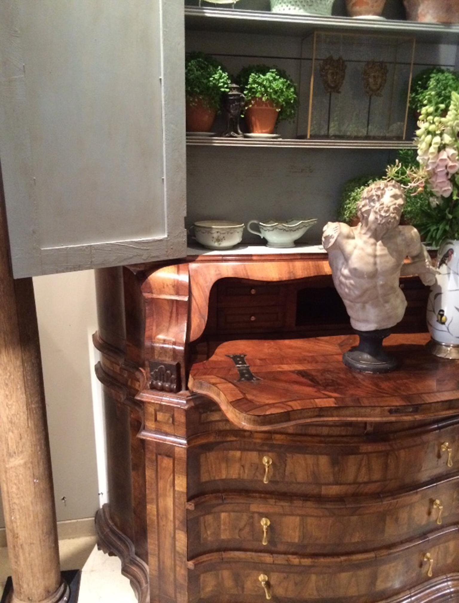 19th Century Venetian Style Secretary Bureau Bookcase 3