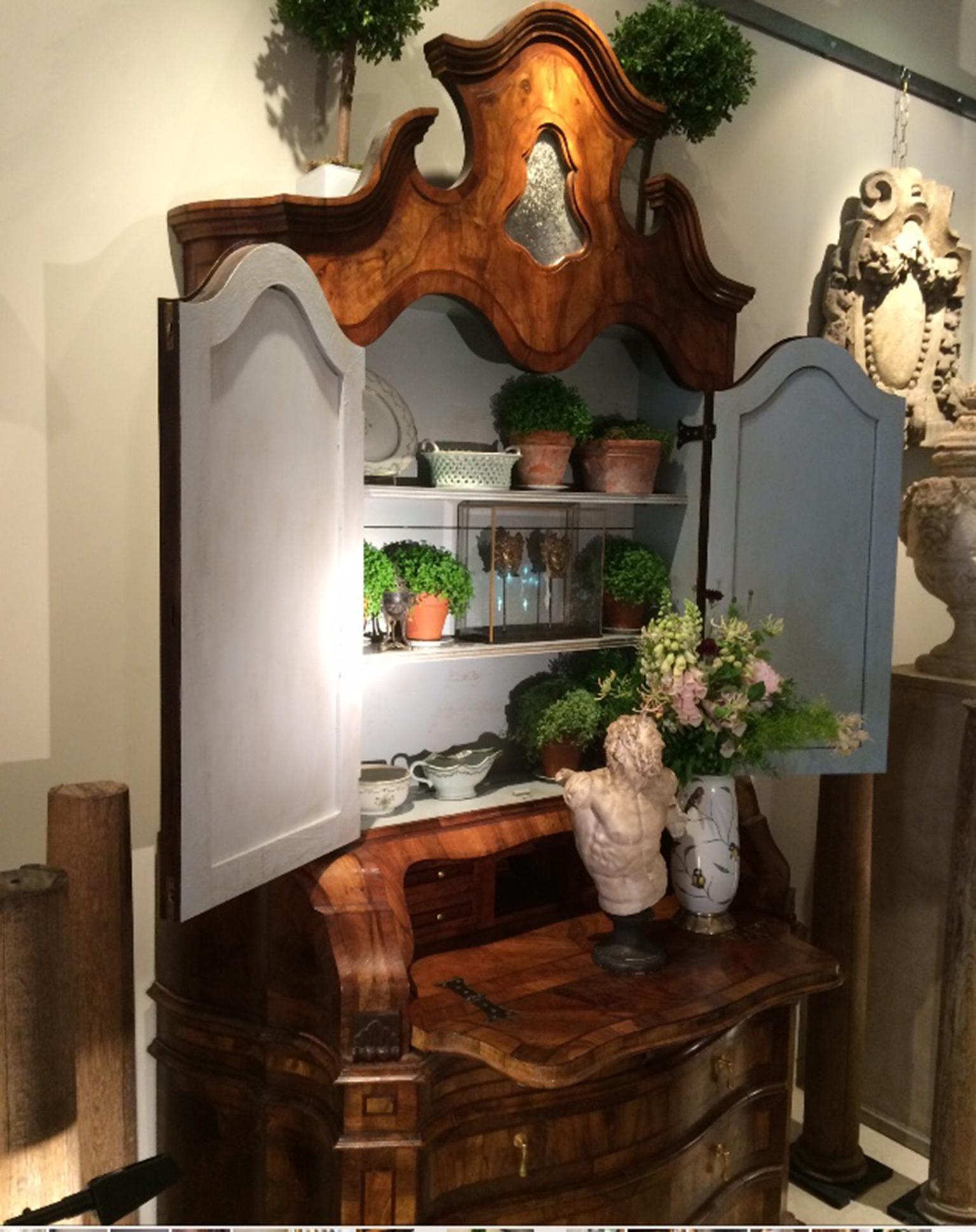 19th Century Venetian Style Secretary Bureau Bookcase 4