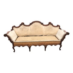 19th Century Venetian Walnut Sofa