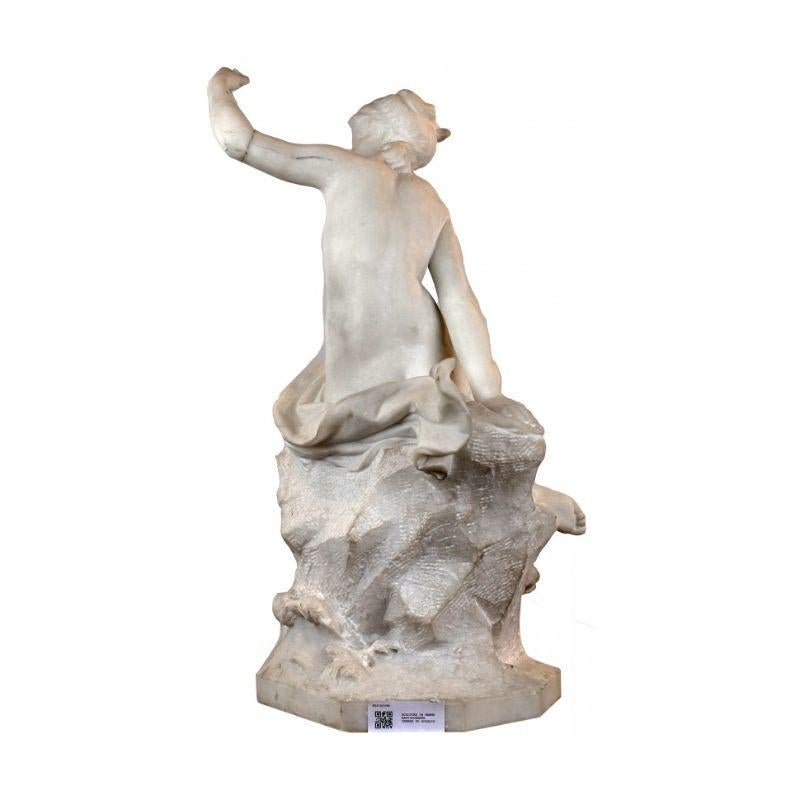 Oiled 19th Century Venus Sculpture Marble by Barrias