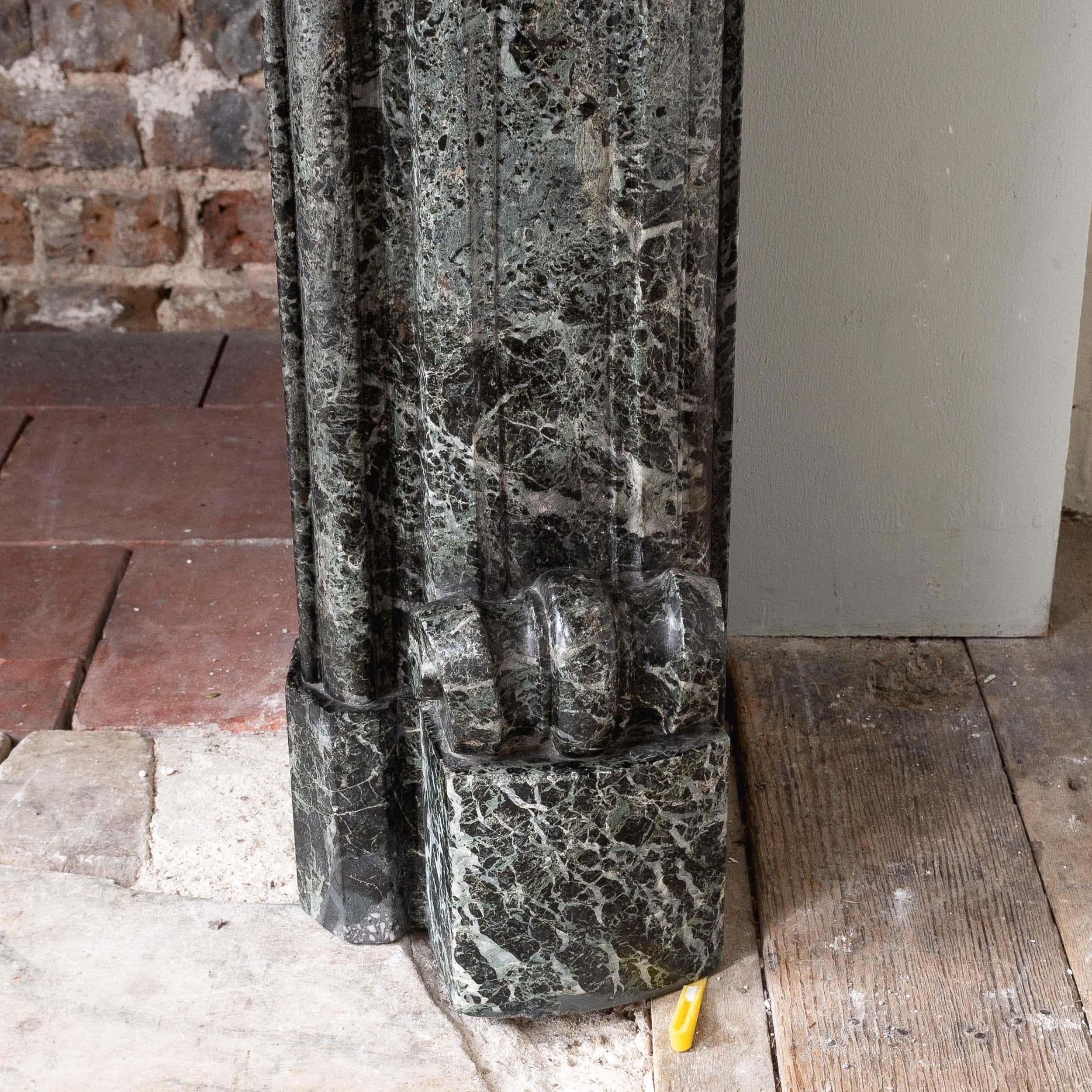 19th Century Verde Tinos Fireplace For Sale 5