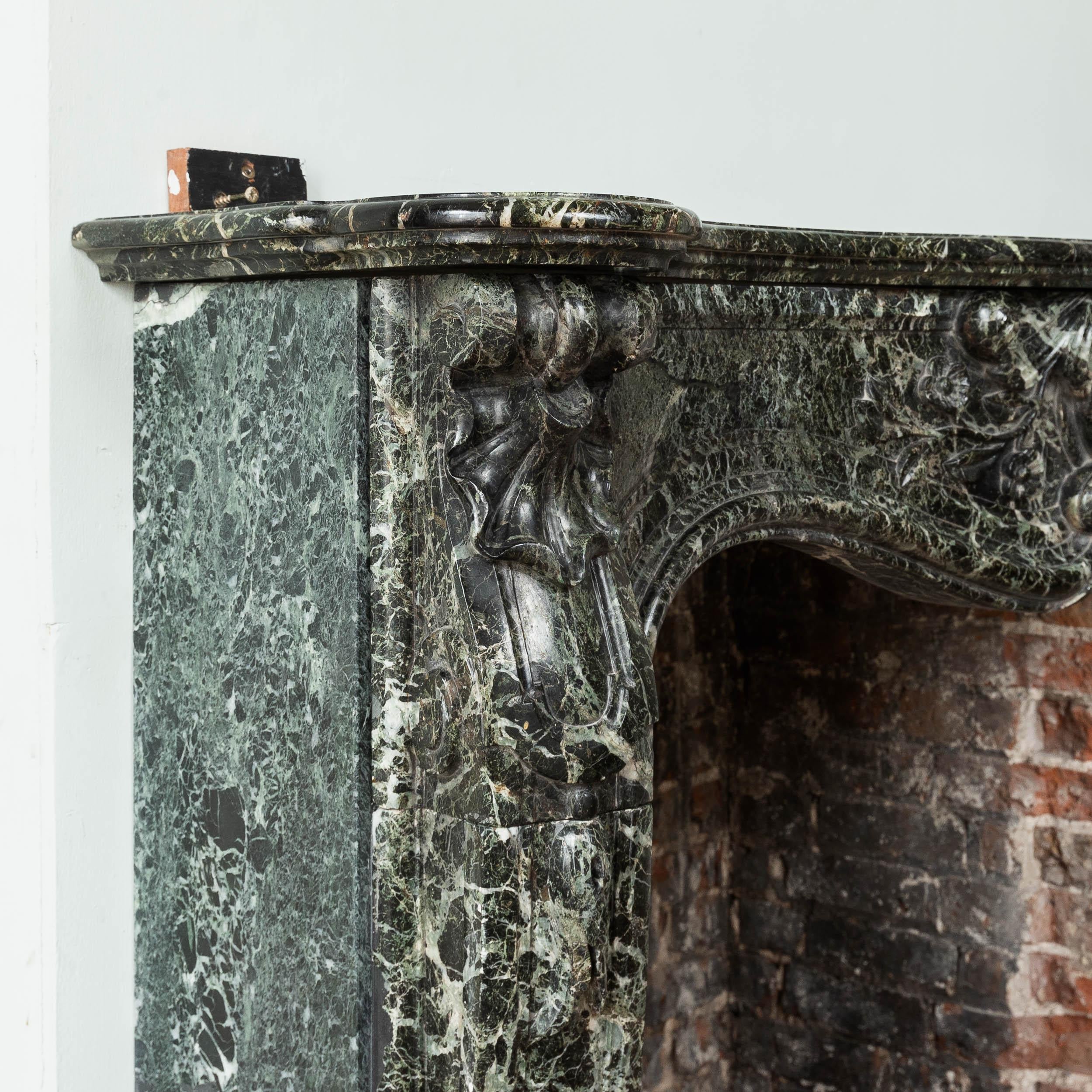 19th Century Verde Tinos Fireplace For Sale 7