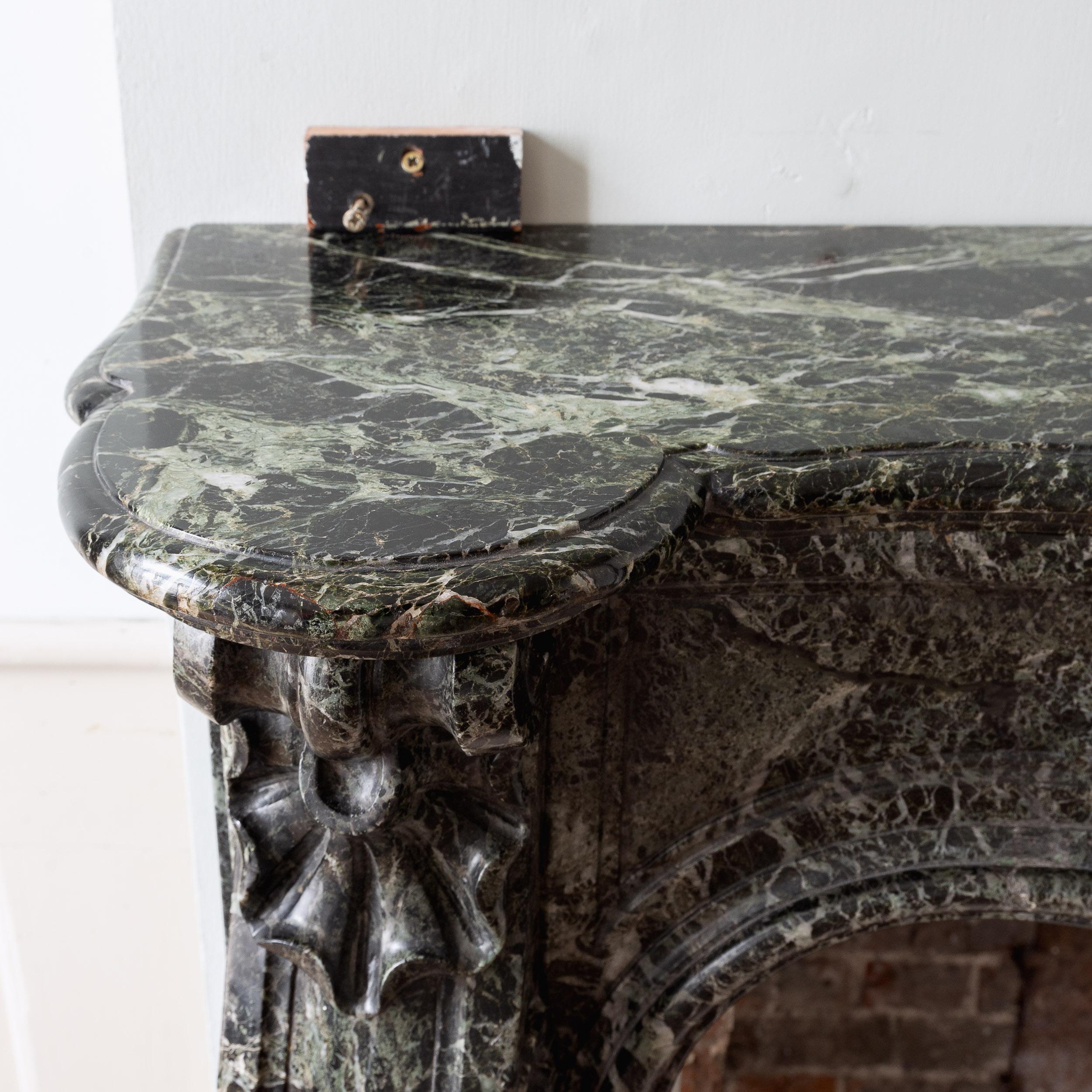 19th Century Verde Tinos Fireplace For Sale 10