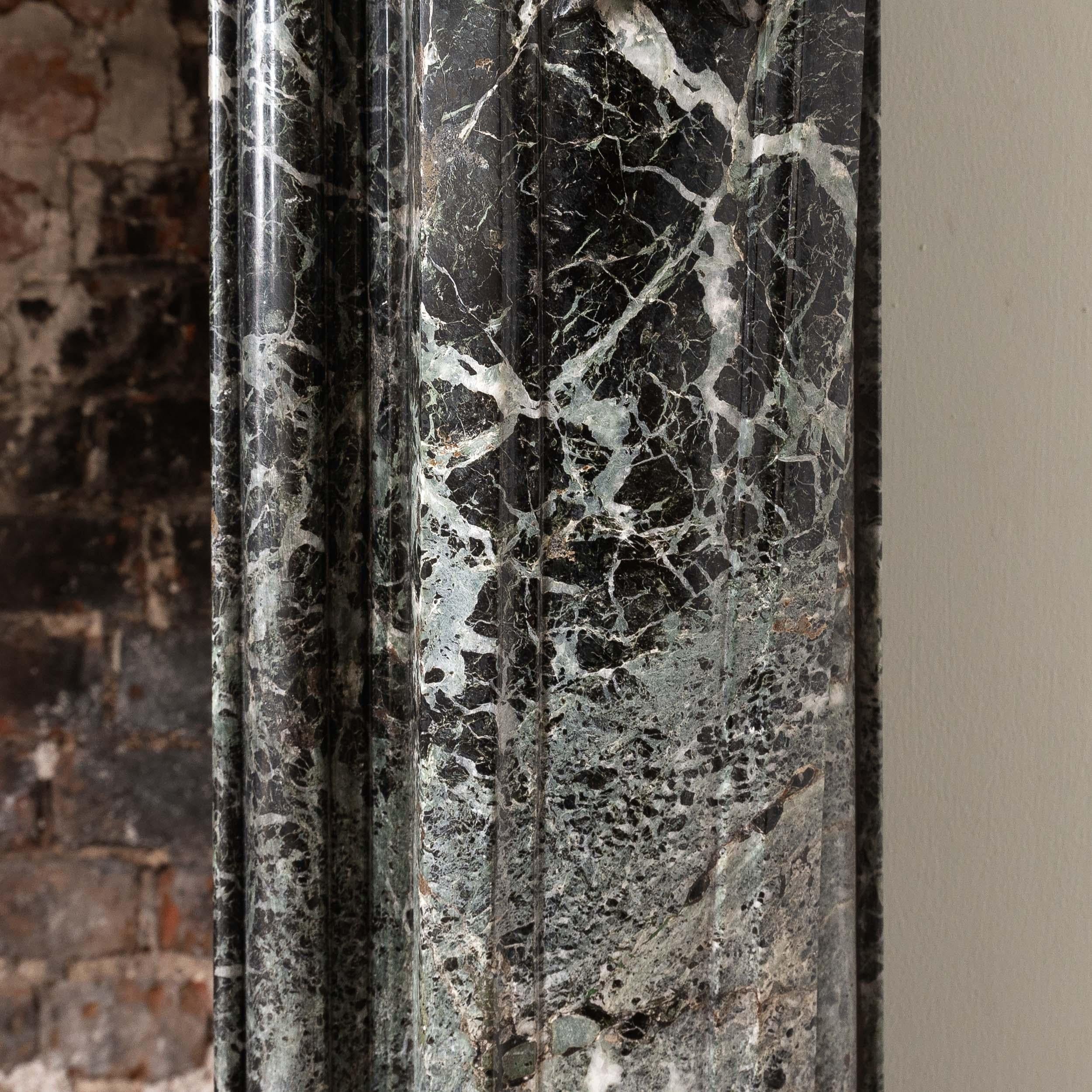 Marble 19th Century Verde Tinos Fireplace For Sale