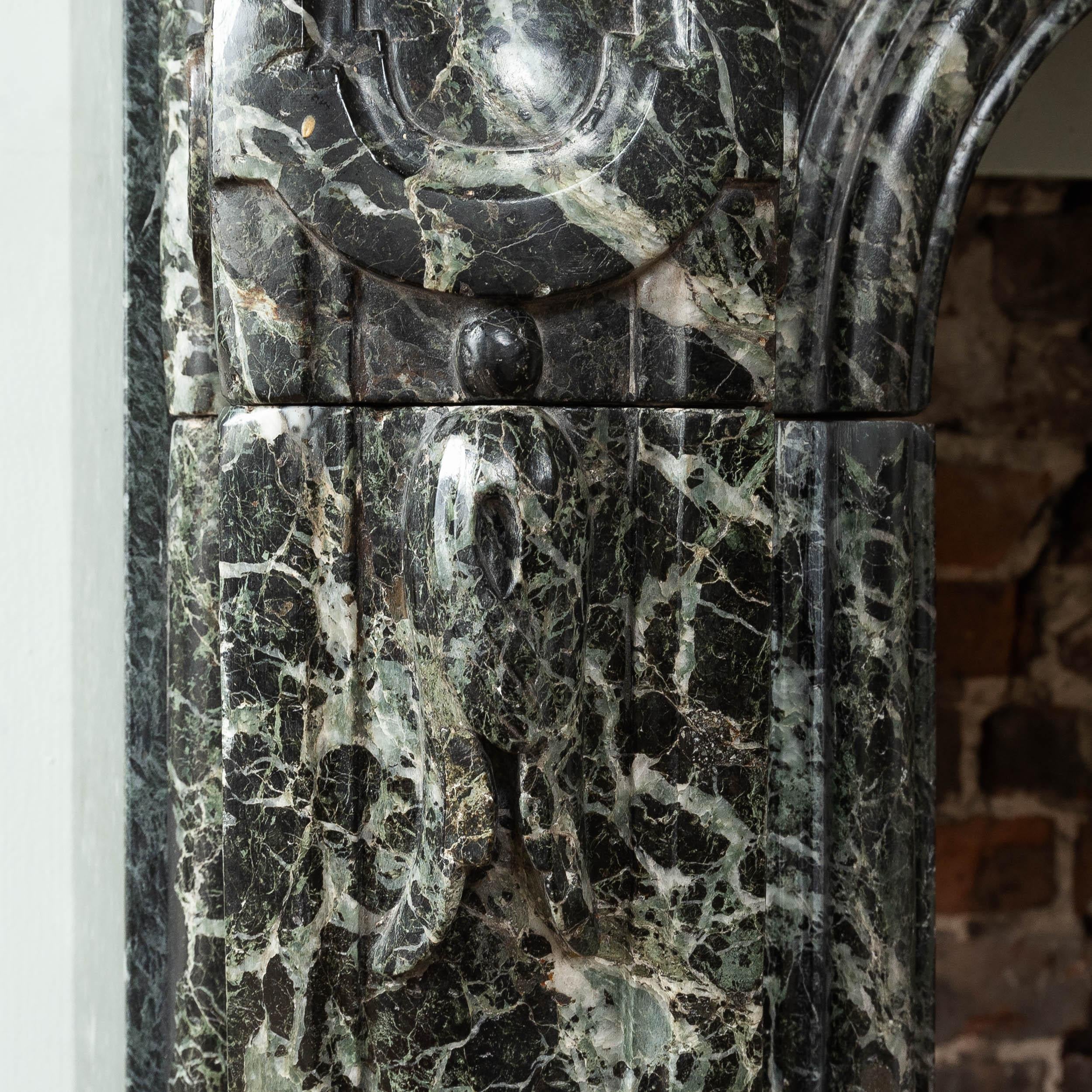 19th Century Verde Tinos Fireplace For Sale 1