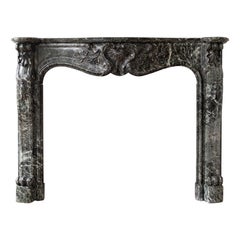 19th Century Verde Tinos Fireplace