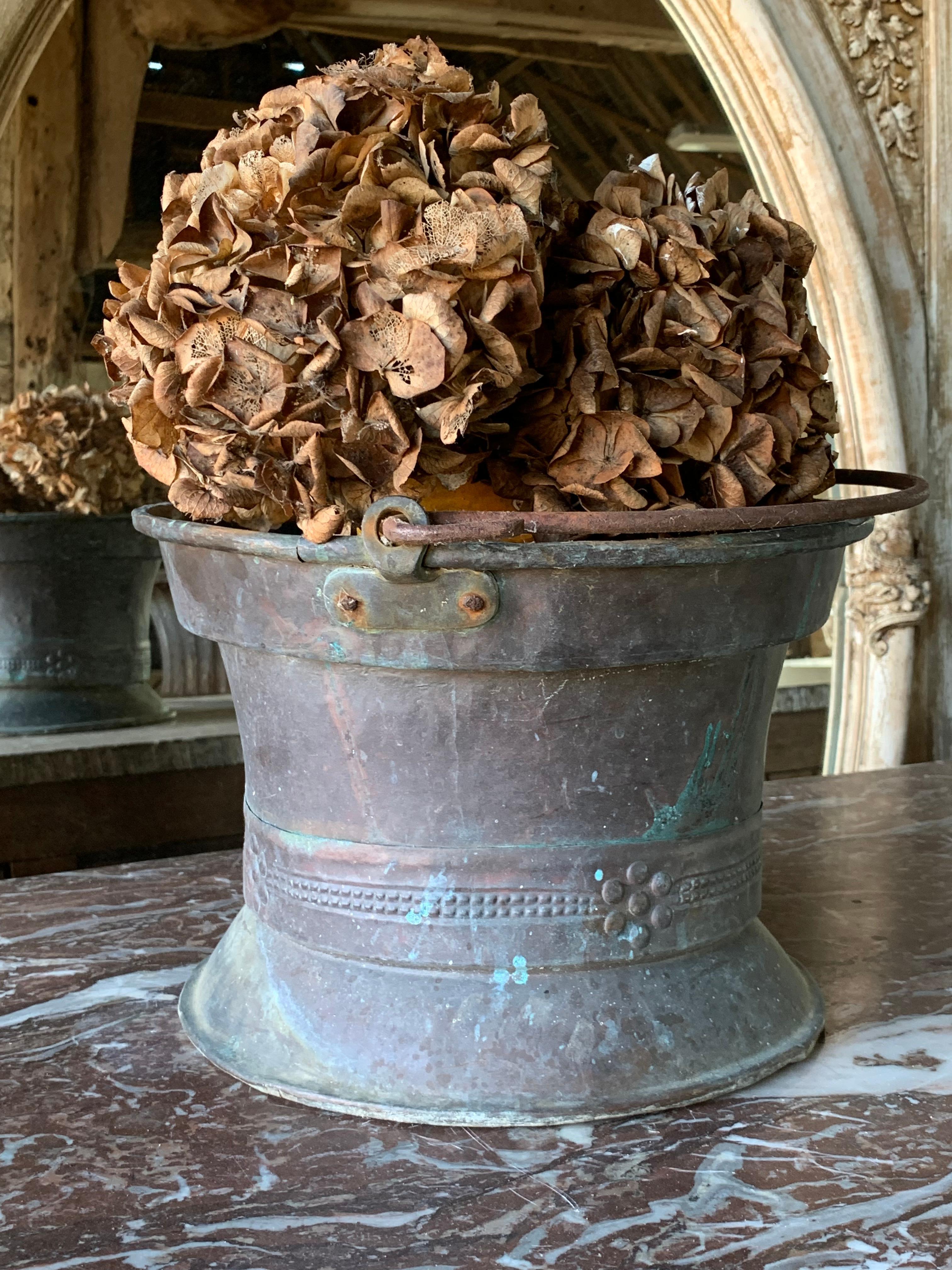 British 19th Century Verdigris Copper Planter