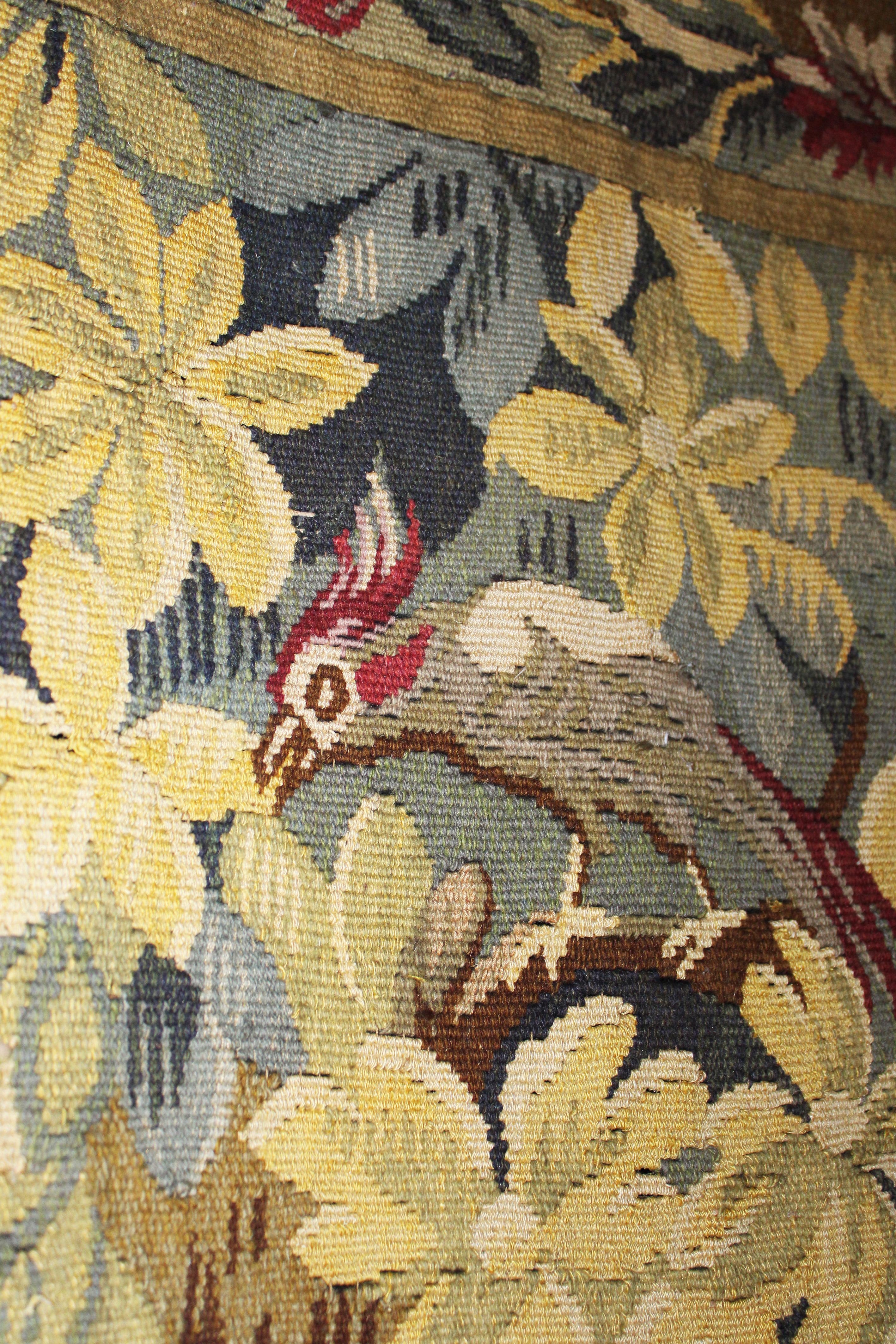 Woven 19th Century Verdure Tapestry 