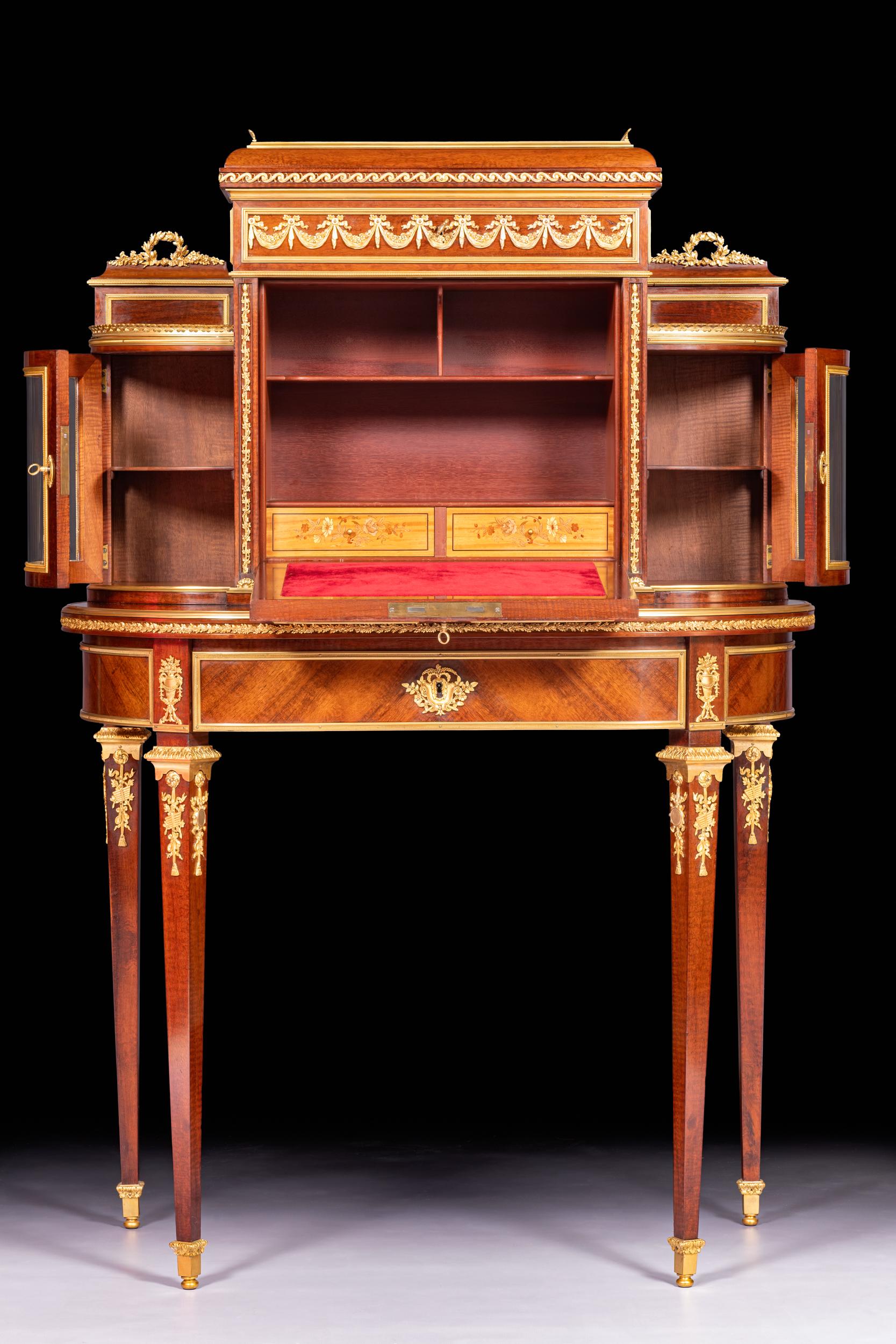 Gabinetto Secretaire francese in Vernis Martin del XIX secolo attribuito a Paul Sormani In condizioni ottime in vendita a Dublin, IE