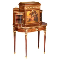 19th Century Vernis Martin French Secretaire Cabinet Attributed To Paul Sormani