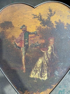 19th Century Vernis Martin Heart-Shaped Occasional Table