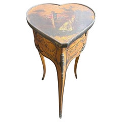 19th Century Vernis Martin Heart-Shaped Occasional Table