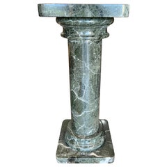 19th Century "Vert de Mer" Marble Pedestal from France