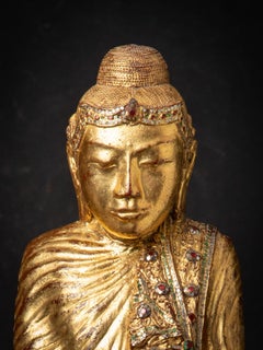 19. Jahrhundert Sehr schöne und besondere burmesische Mandalay-Buddha-Statue aus Burma