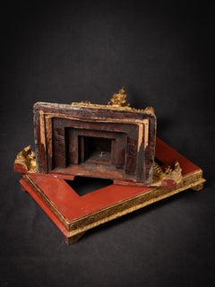 19th Century Very Beautiful Antique Burmese Buddha Throne, Originalbuddhas