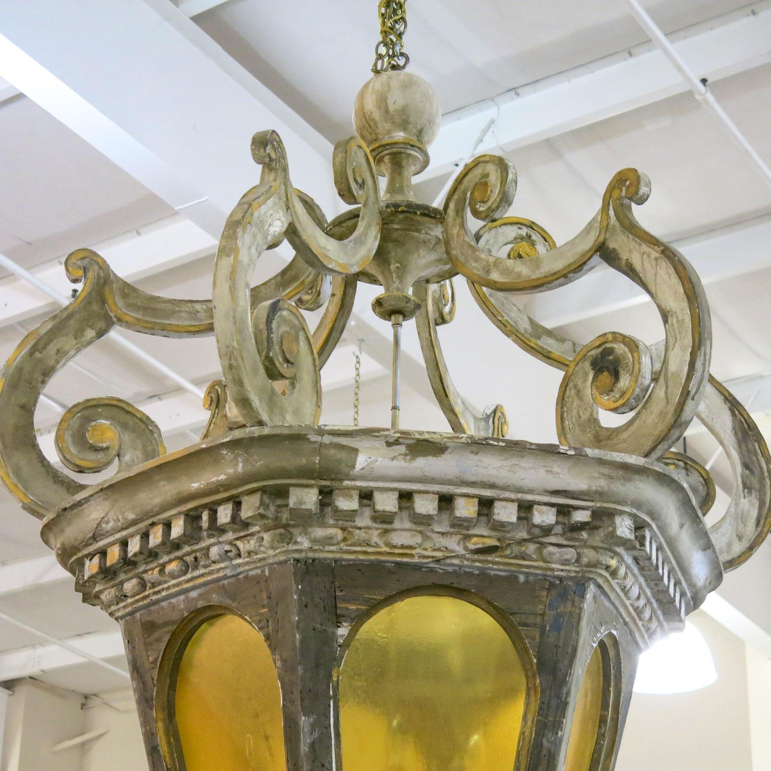 Baroque 19th Century Very Large Italian Lantern Chandelier