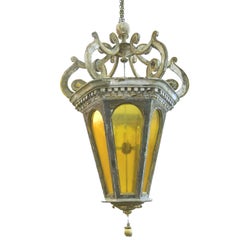 19th Century Very Large Italian Lantern Chandelier
