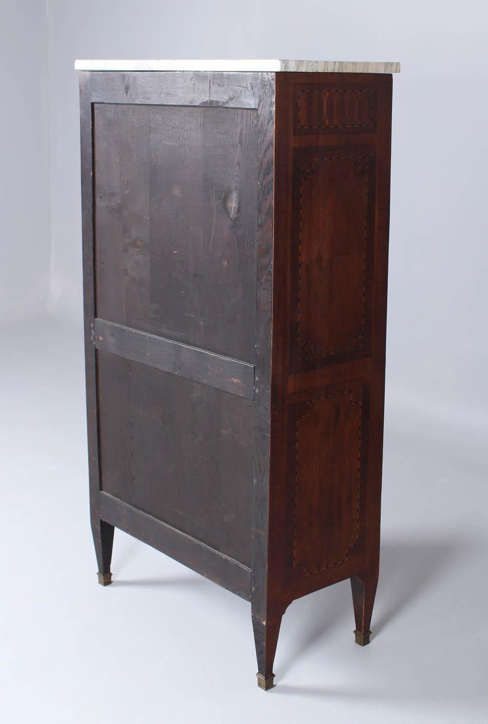 19th Century Very Small Secretary in Louis XVI Style with Marquetry, France 1890 9