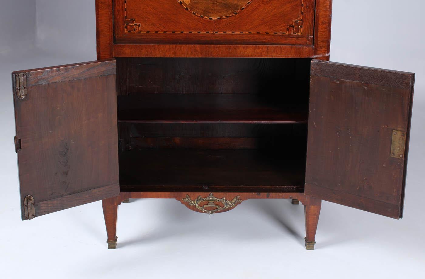 19th Century Very Small Secretary in Louis XVI Style with Marquetry, France 1890 12