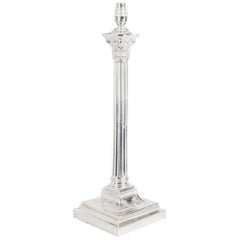 19th Century Victorian Adam Revival Corinthian Column Table Lamp