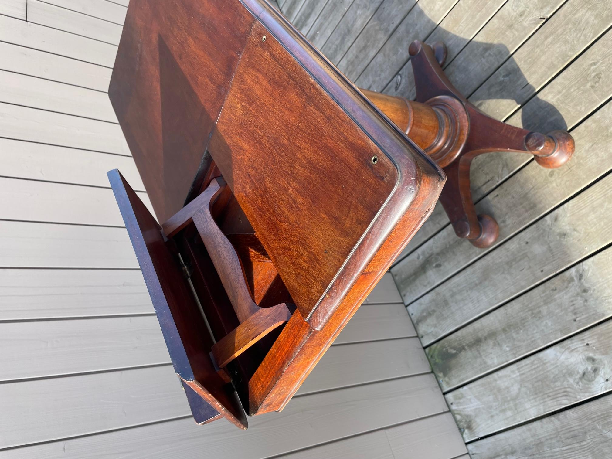 19th Century Victorian Adjustable Tray Table, 1880s 1