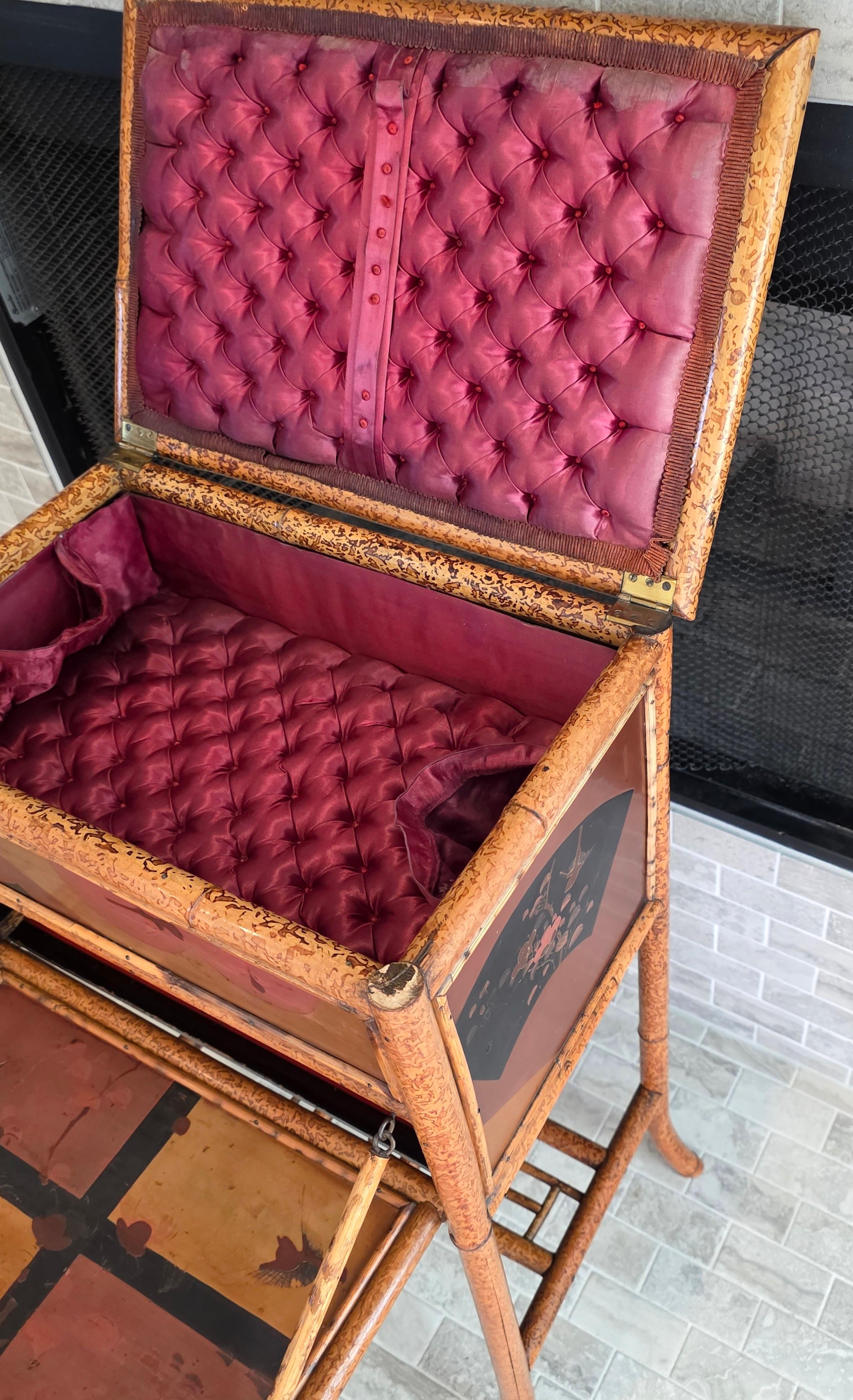 Table d'appoint en bambou pour la couture, 19e siècle, Aesthetic Movement, Chine en vente 6