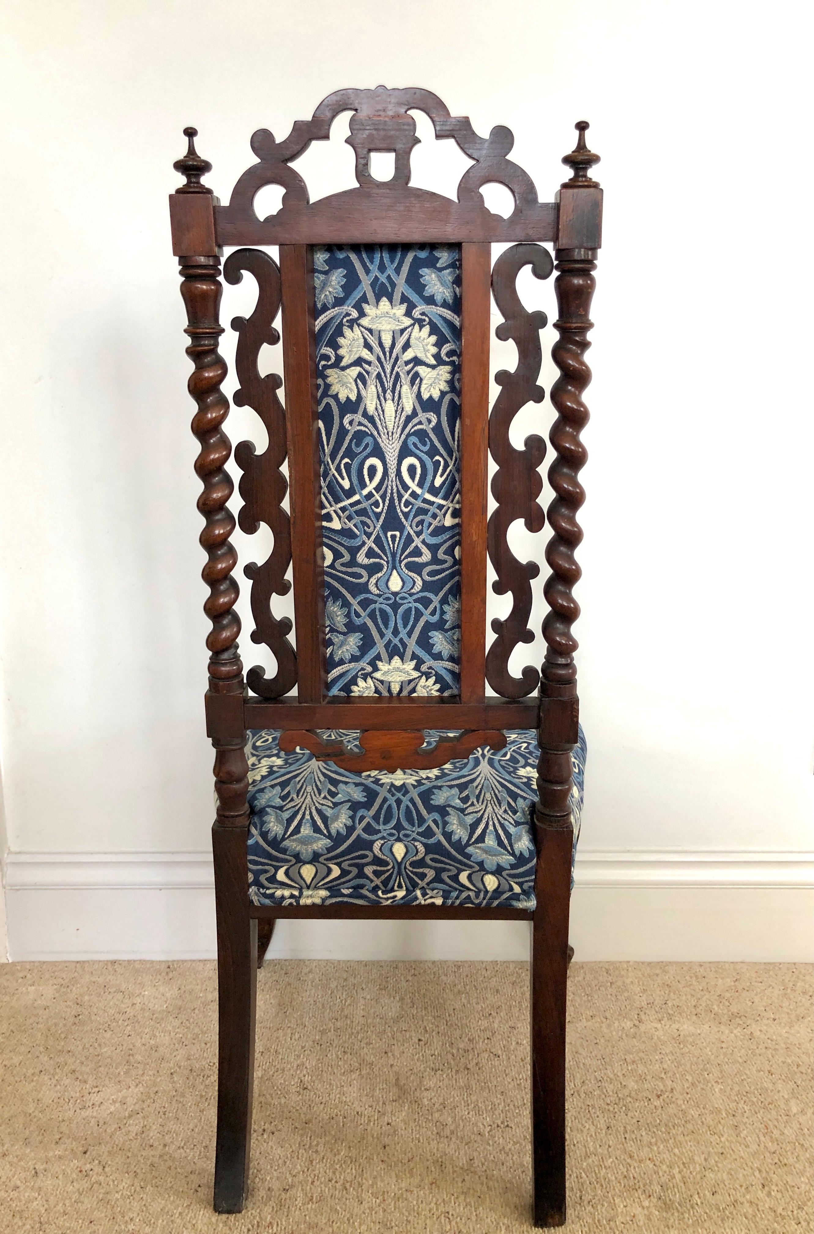 19th Century Victorian Antique Carved Mahogany Hall/Side Chair 3
