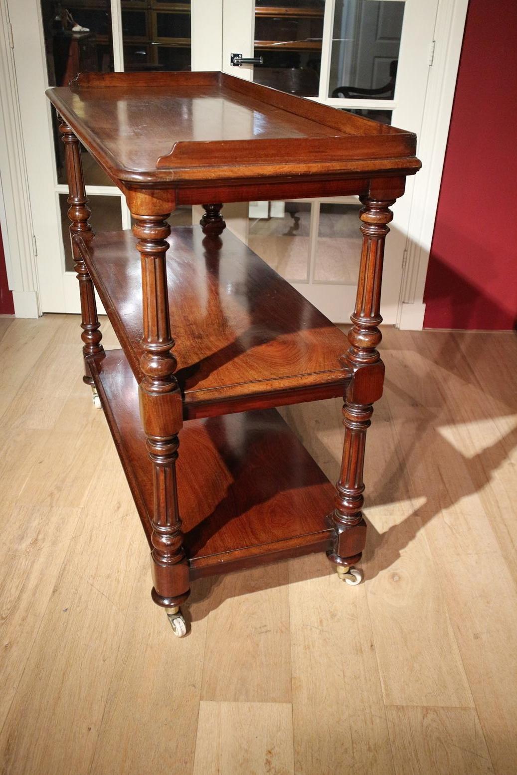 Mid-19th Century 19th Century Victorian Antique Mahogany Étagère