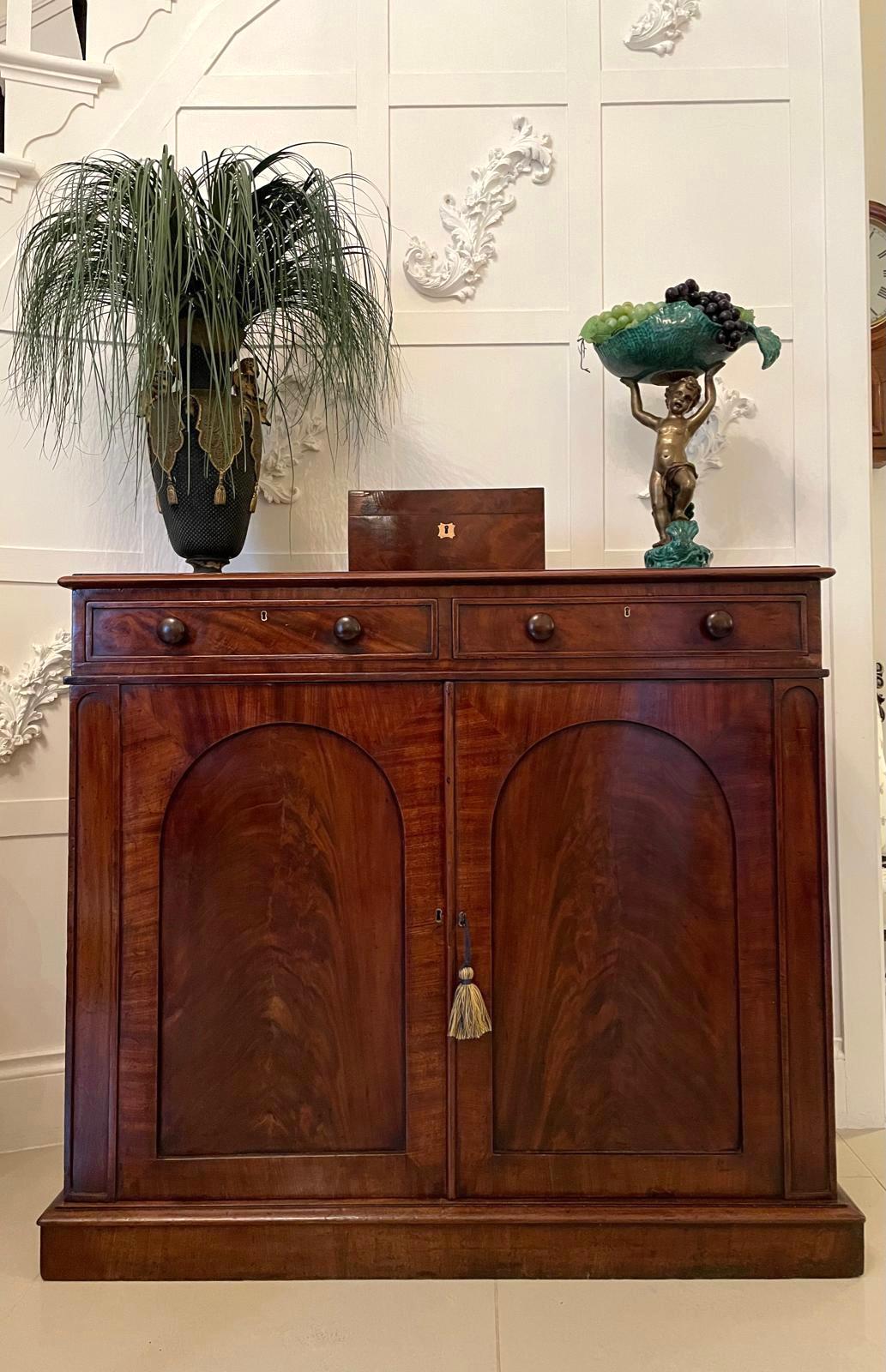 English 19th Century Victorian Antique Mahogany Side Cabinet