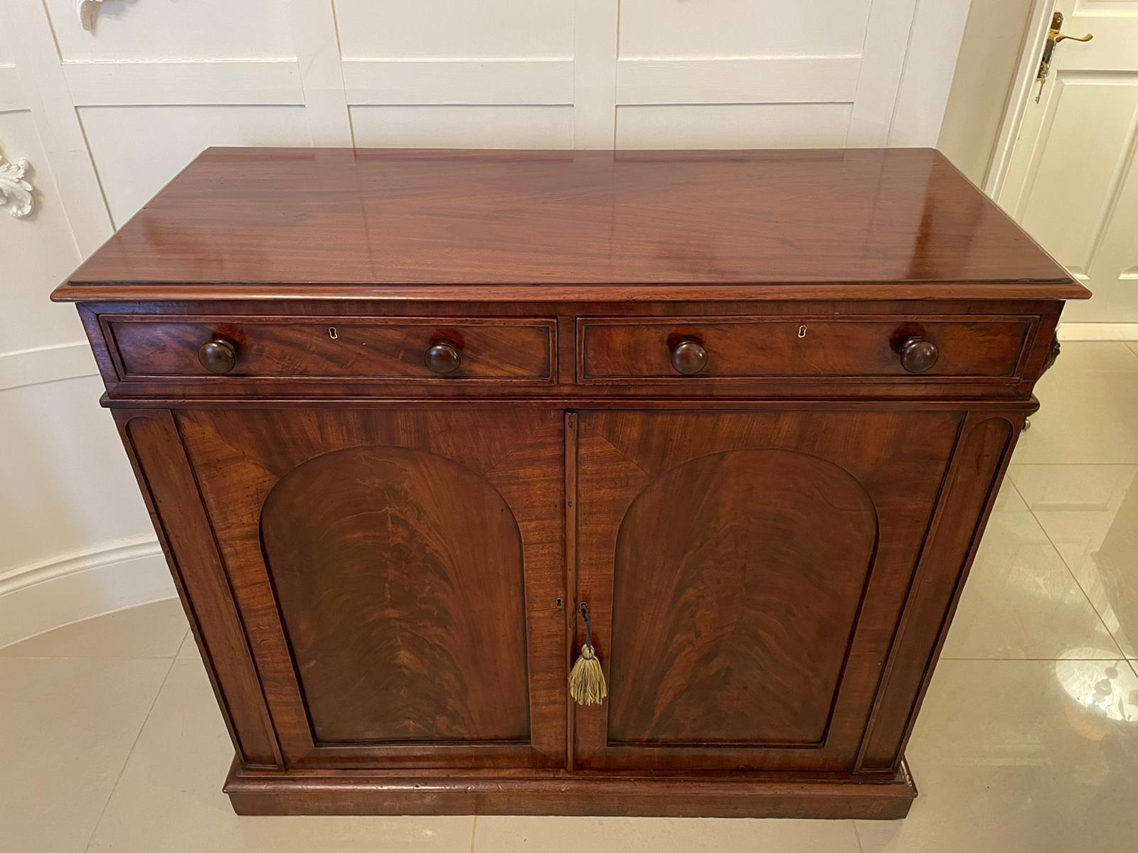 19th Century Victorian Antique Mahogany Side Cabinet In Good Condition In Suffolk, GB