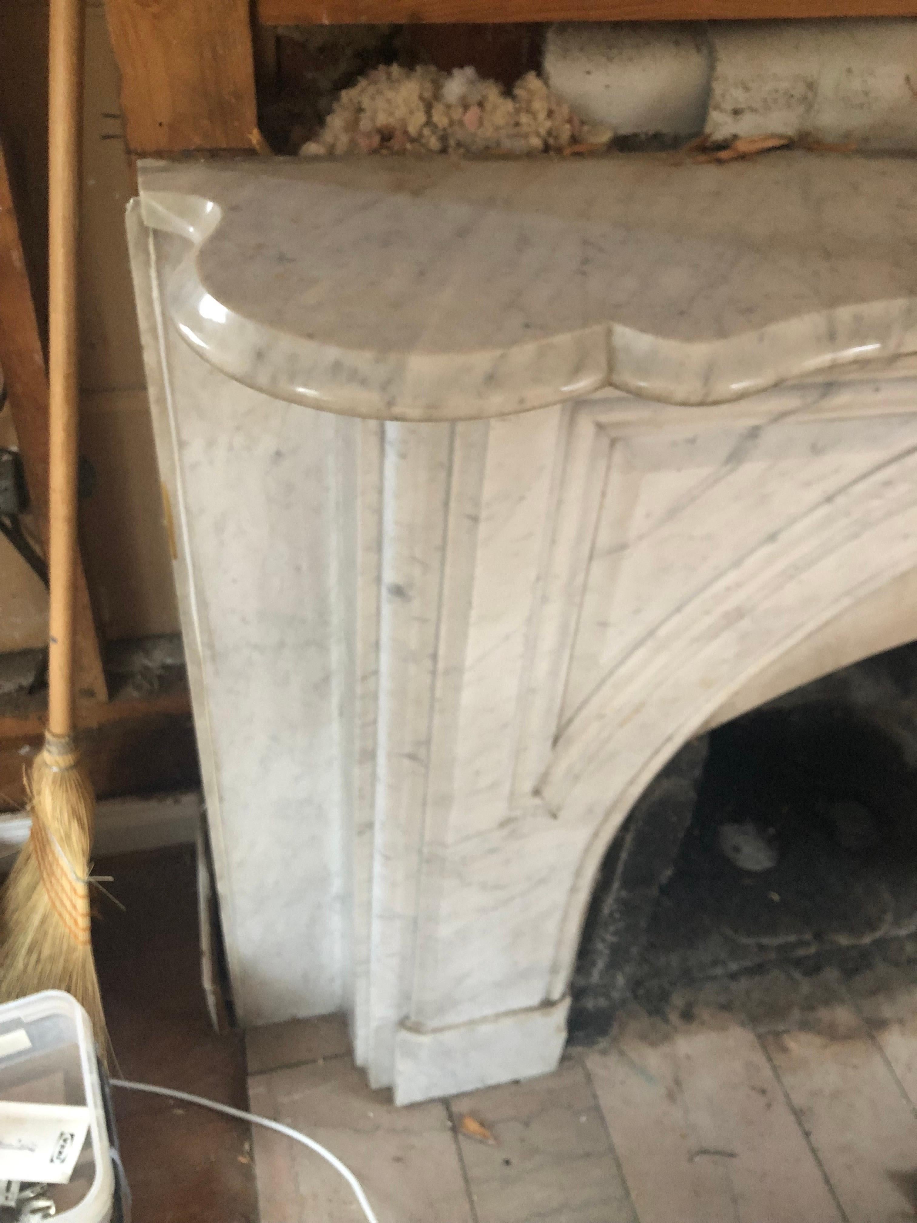 19th Century Victorian Arched Carrara Marble Mantel, Crated for Shipment 4
