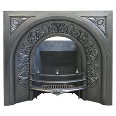 19th Century Victorian Arched Cast Iron Fire Insert