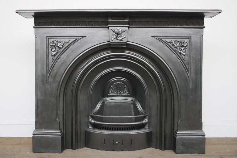 19th Century Victorian Arched Cast Iron Fireplace Surround at 1stDibs