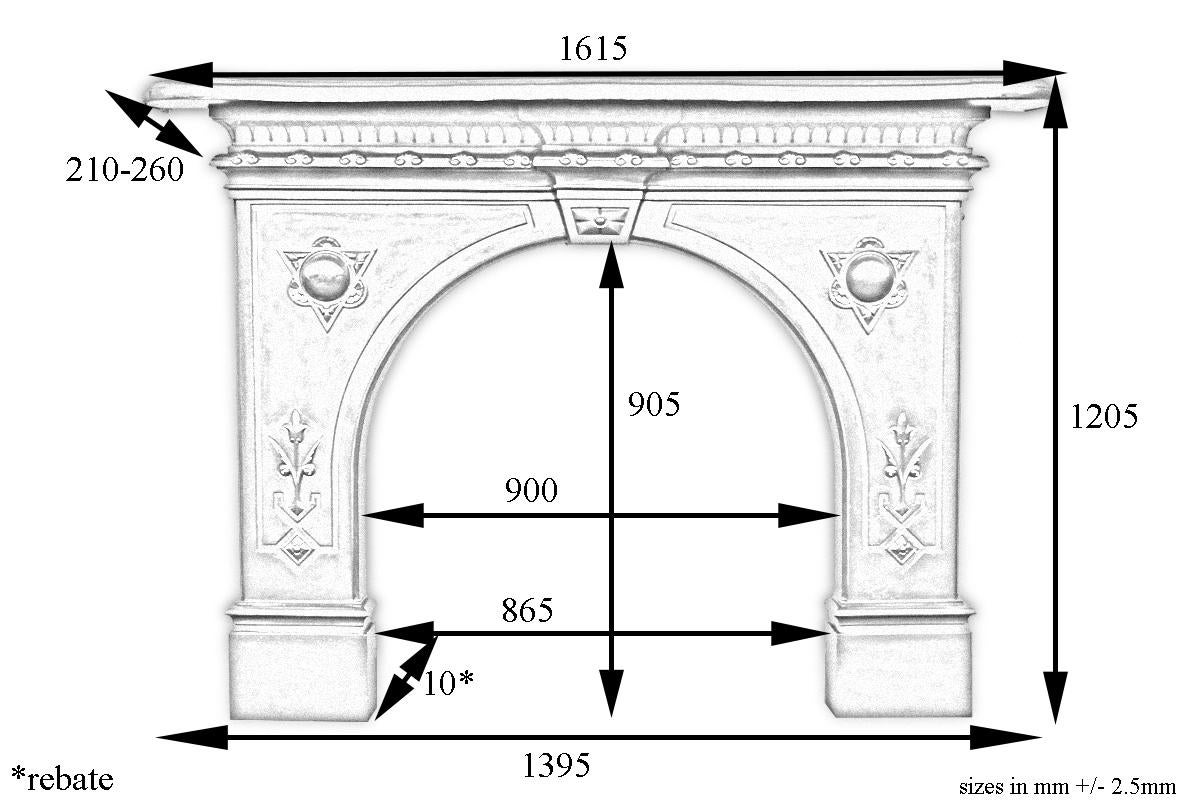 arched fireplace surround