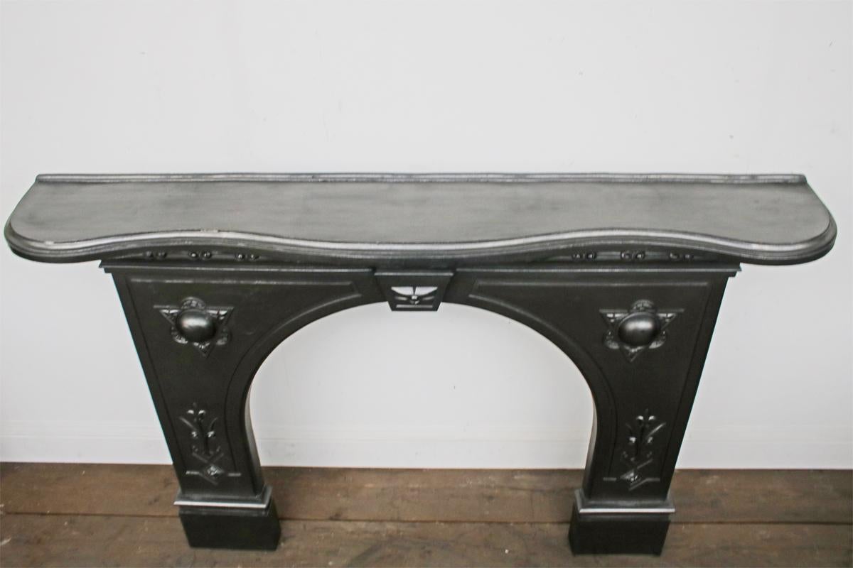 antique cast iron fireplace front