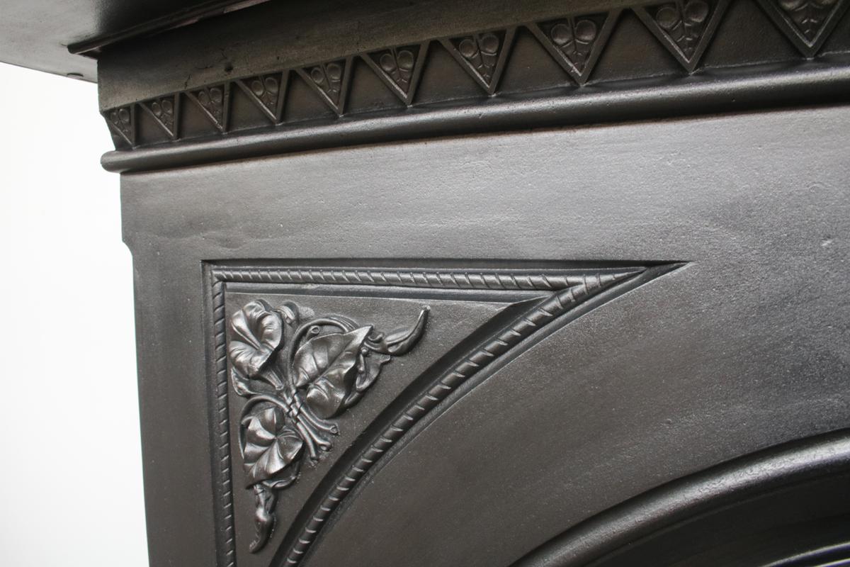 19th Century Victorian Arched Cast Iron Fireplace Surround 2