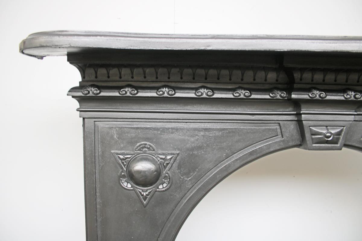antique cast iron fireplace mantel