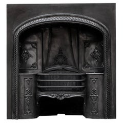 Antique 19th Century Victorian Arched Cast Iron Register Grate